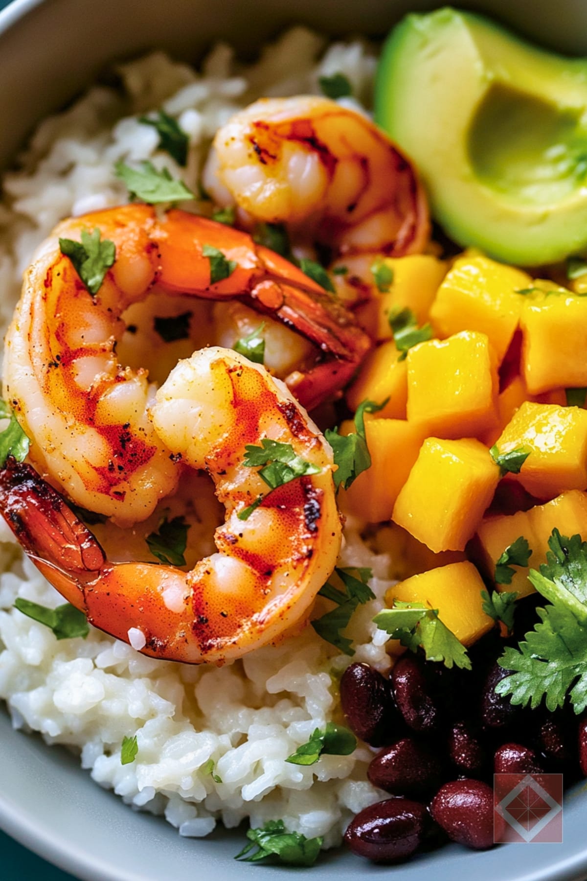 Irresistible Mango Salsa Rice Bowls with Spiced Jerk Shrimp 3 Irresistible Mango Salsa Rice Bowls with Spiced Jerk Shrimp - Mango Salsa Rice Bowls pin 2 midia