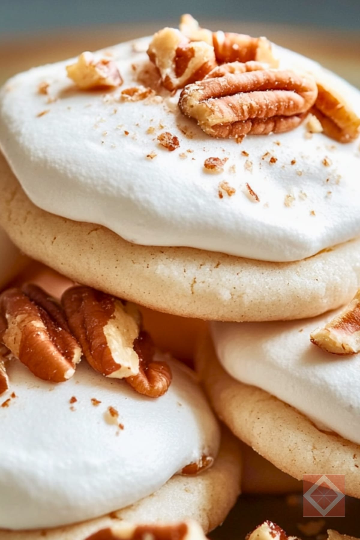 Light & Airy Maple Meringue Cookies with Pecans 4 Light & Airy Maple Meringue Cookies with Pecans - Maple Meringue and Pecan Cookies pin 2 midia