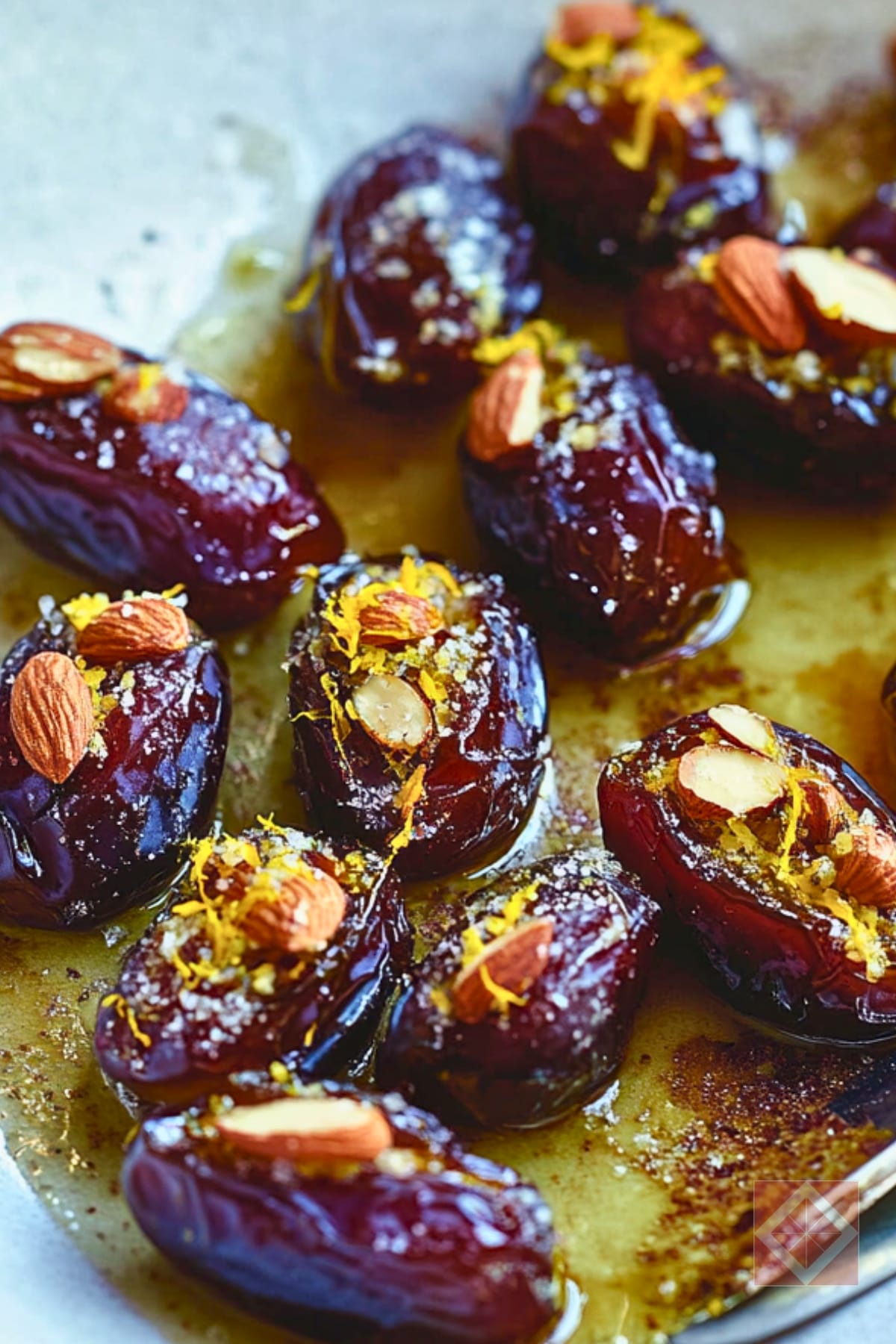 How to Make Sweet & Salty Almond-Stuffed Dates 3 How to Make Sweet & Salty Almond-Stuffed Dates - Marcona Almond Stuffed Dates with Orange pin 1 midia