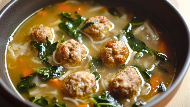 Easy Meatball & Escarole Soup One Pot Recipe for Busy Days 6 Easy Meatball & Escarole Soup One Pot Recipe for Busy Days - Meatball and Escarole Soup midia
