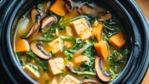 Easy Miso Soup with Shiitakes & Sweet Potatoes One Pot Recipe 1 Easy Miso Soup with Shiitakes & Sweet Potatoes One Pot Recipe - Miso Soup with Shiitakes and Sweet Potatoes One Pot midia