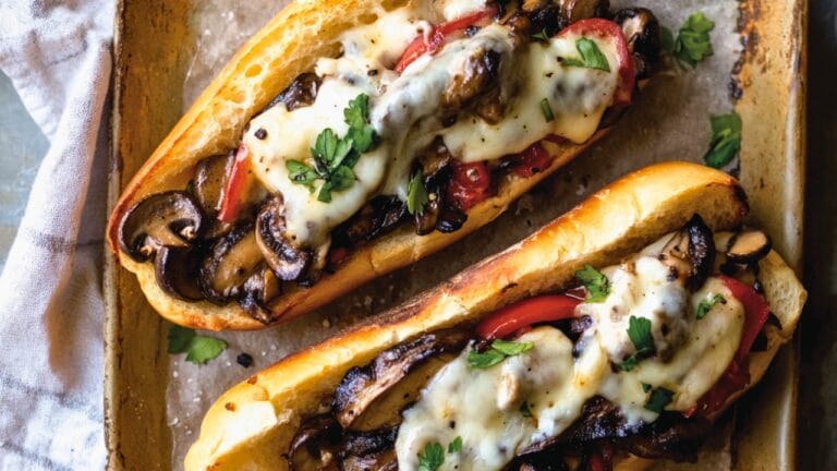 Vegetarian “Cheese-Steaks” for Meatless Mondays 9 Vegetarian “Cheese-Steaks” for Meatless Mondays - Mushroom Cheesesteak midia