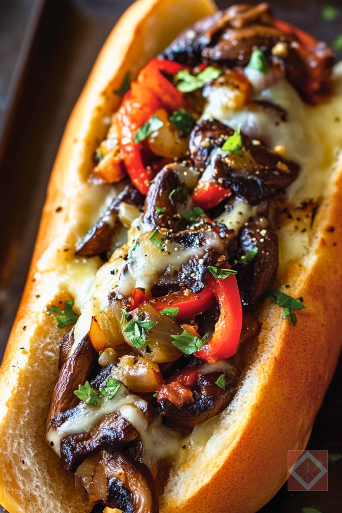 Vegetarian “Cheese-Steaks” for Meatless Mondays 4 Vegetarian “Cheese-Steaks” for Meatless Mondays - Mushroom Cheesesteak pin 2 midia