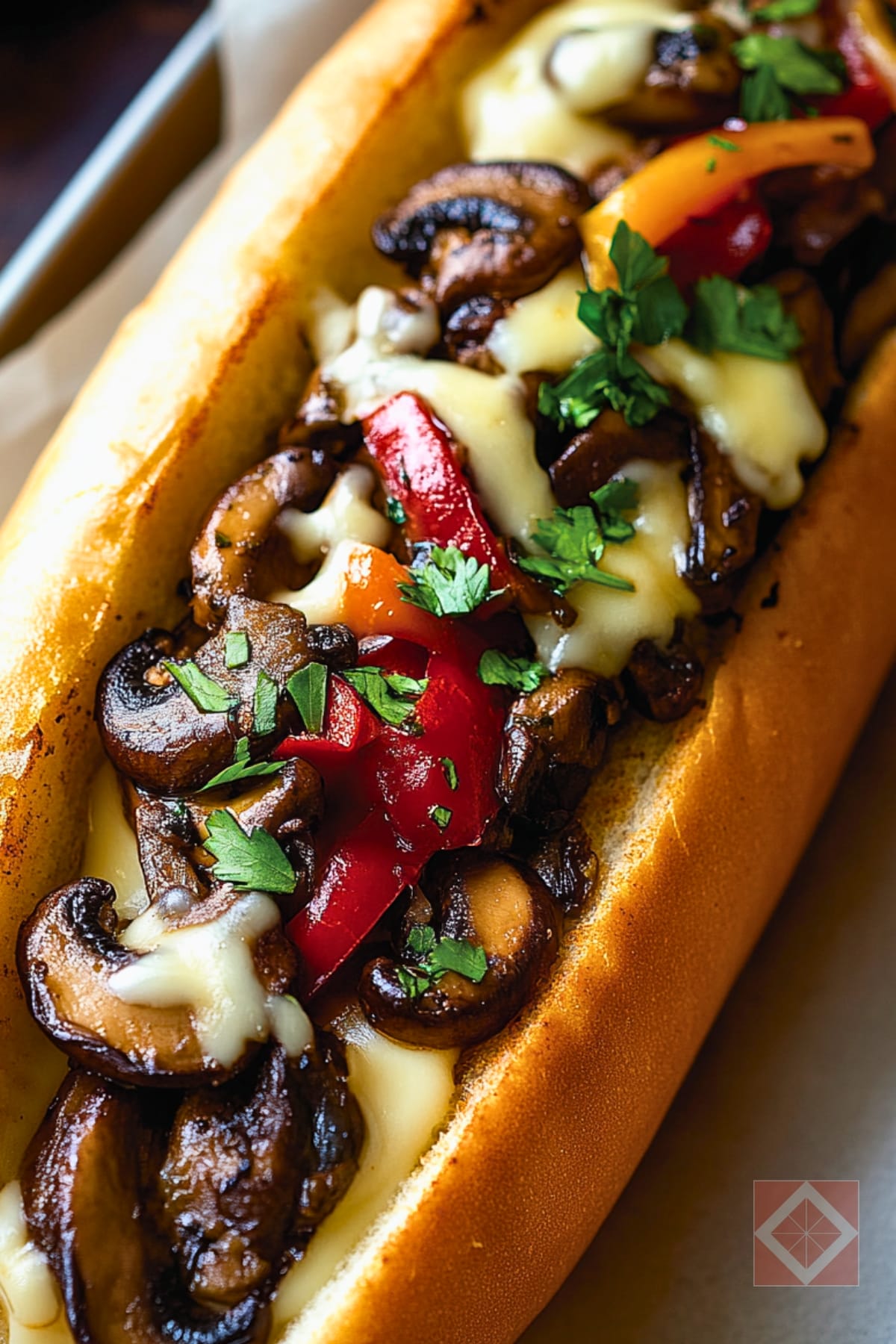 Vegetarian “Cheese-Steaks” for Meatless Mondays 5 Vegetarian “Cheese-Steaks” for Meatless Mondays - Mushroom Cheesesteak pin 3 midia