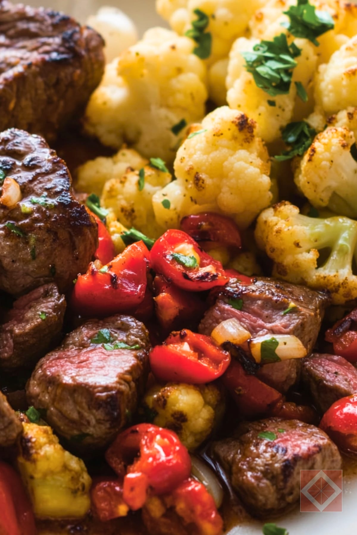 Best Steak Tips with Spicy Cauliflower One-Pot Recipe Meal 4 Best Steak Tips with Spicy Cauliflower One-Pot Recipe Meal - One Pot Recipe Steak Tips with Spicy Cauliflower pin 2 midia