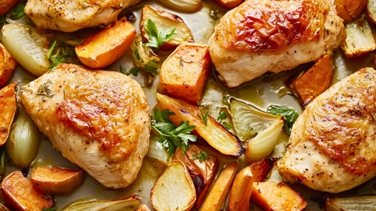 Easy Pan-Roasted Chicken Breasts with Sweet Potatoes & Fennel for Two One-Pot Recipe 3 Easy Pan-Roasted Chicken Breasts with Sweet Potatoes & Fennel for Two One-Pot Recipe - Pan Roasted Chicken Breasts with Sweet Potatoes and Fennel midia