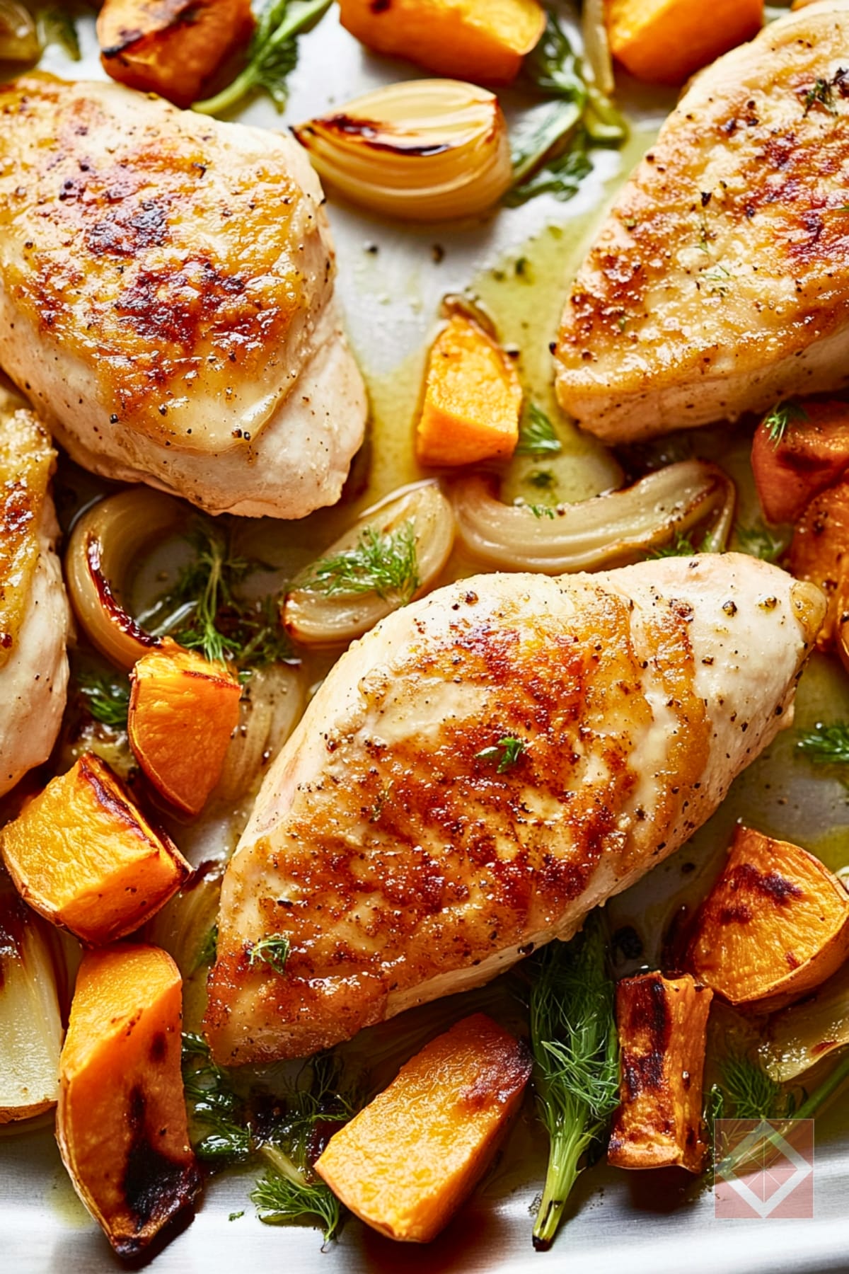 20 Flavor-Packed Poultry One-Pot Recipes That'll Save Your Weeknights 15 20 Flavor-Packed Poultry One-Pot Recipes That'll Save Your Weeknights - Pan Roasted Chicken Breasts with Sweet Potatoes and Fennel pin 1 midia