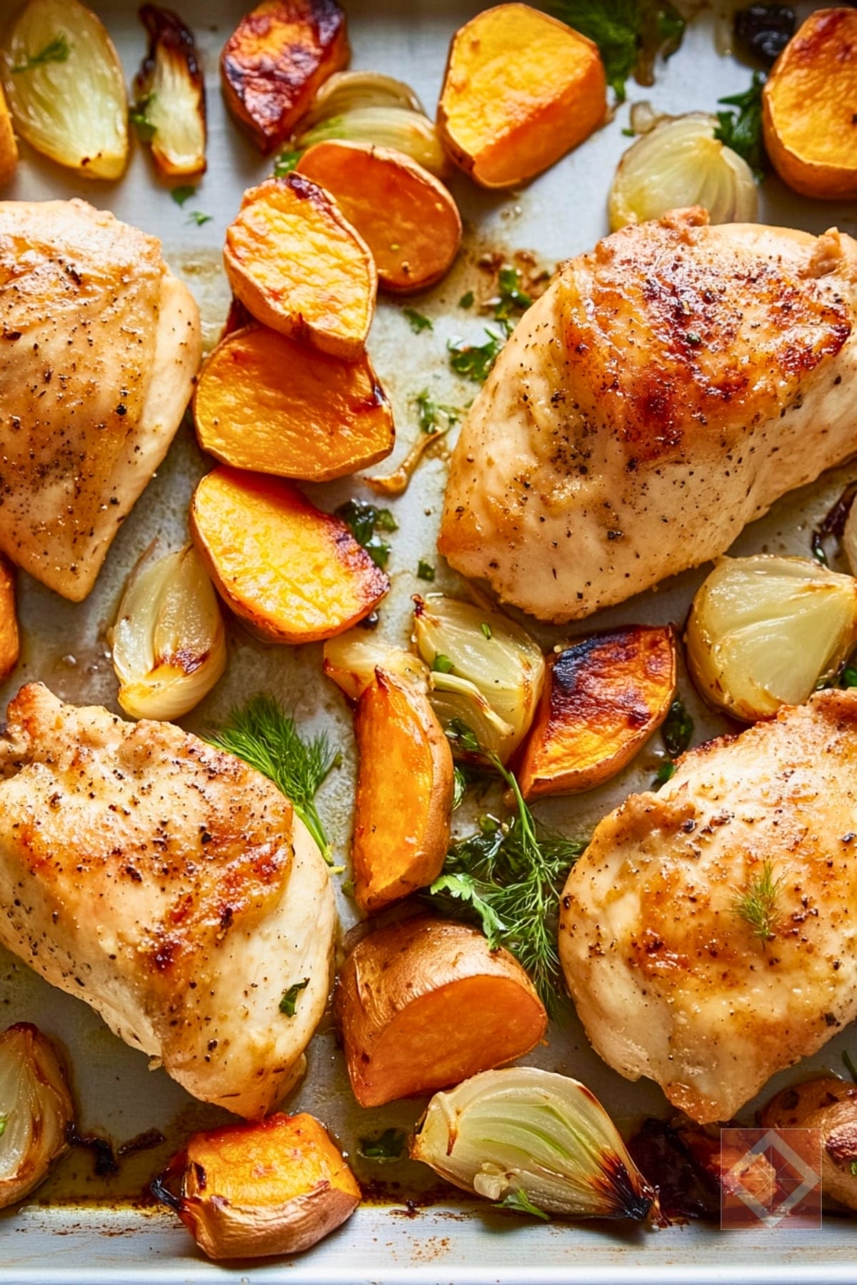 Easy Pan-Roasted Chicken Breasts with Sweet Potatoes & Fennel for Two One-Pot Recipe 4 Easy Pan-Roasted Chicken Breasts with Sweet Potatoes & Fennel for Two One-Pot Recipe - Pan Roasted Chicken Breasts with Sweet Potatoes and Fennel pin 2 midia