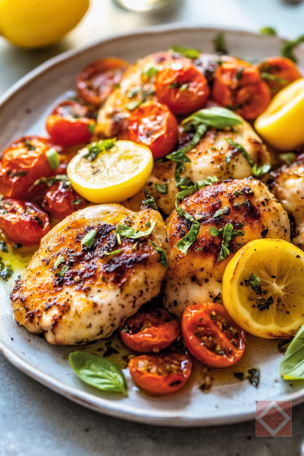 Easy Pan-Seared Lemon Chicken with a Mediterranean Twist 3 Easy Pan-Seared Lemon Chicken with a Mediterranean Twist - Pan Seared Lemon Chicken pin 2 midia