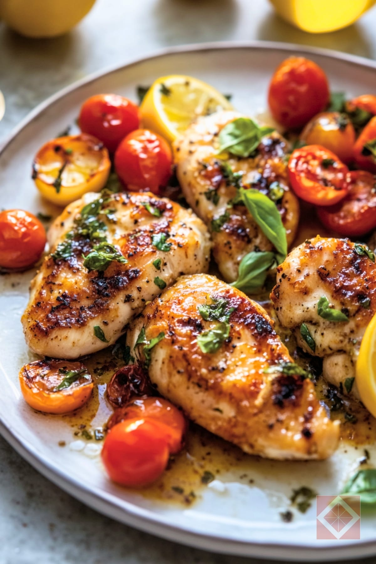 Easy Pan-Seared Lemon Chicken with a Mediterranean Twist 4 Easy Pan-Seared Lemon Chicken with a Mediterranean Twist - Pan Seared Lemon Chicken pin 3 midia