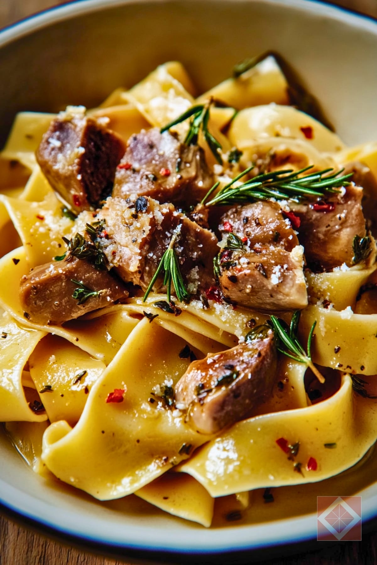 Easy Pappardelle Recipe with Rosemary & Chicken Livers 4 Easy Pappardelle Recipe with Rosemary & Chicken Livers - Pappardelle Recipe pin 2 midia