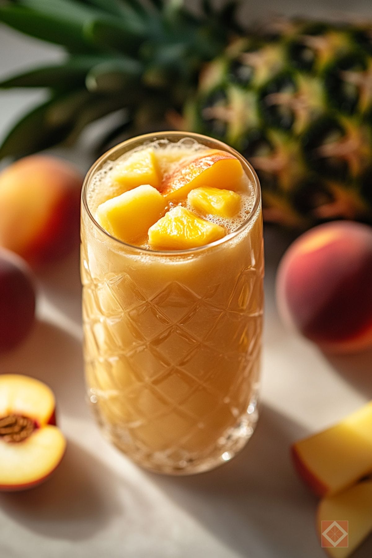 Best Peachy Pineapple Cooler Juicing Recipe to Energize Your Day 2 Best Peachy Pineapple Cooler Juicing Recipe to Energize Your Day - Peachy Pineapple Cooler Juice pin 1 midia