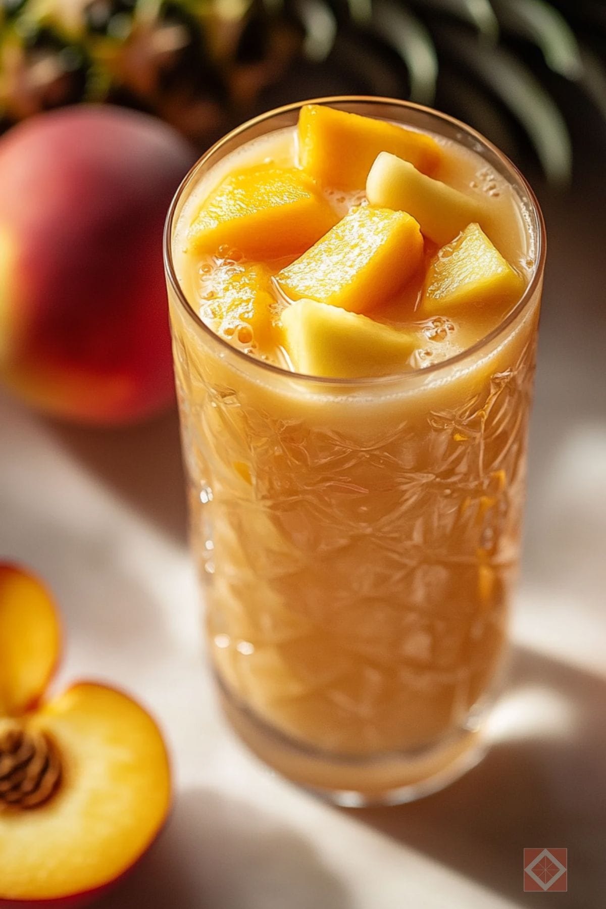 Best Peachy Pineapple Cooler Juicing Recipe to Energize Your Day 3 Best Peachy Pineapple Cooler Juicing Recipe to Energize Your Day - Peachy Pineapple Cooler Juice pin 2 midia