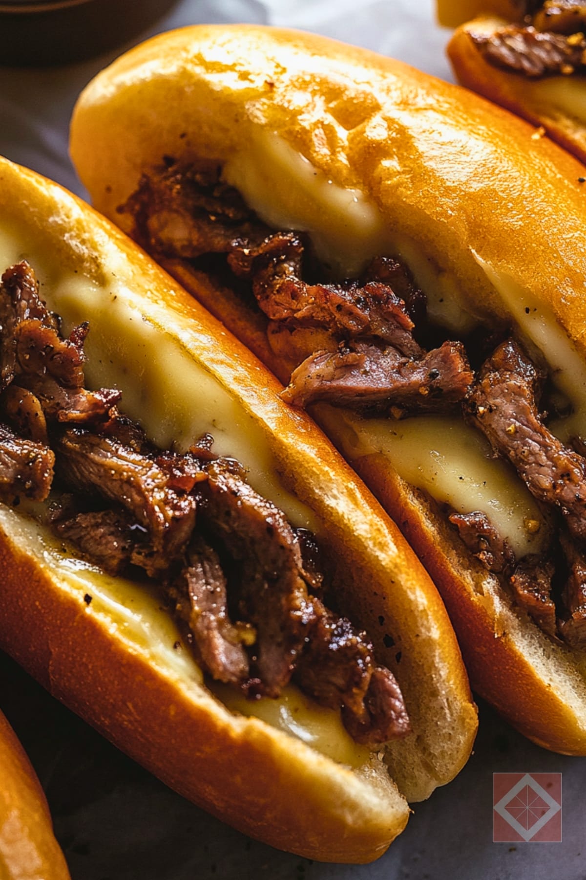 18 Easy Meat & Seafood Dinners That Are Big on Flavor, Not Effort 8 18 Easy Meat & Seafood Dinners That Are Big on Flavor, Not Effort - Philly Cheesesteak Sandwich pin 1 midia