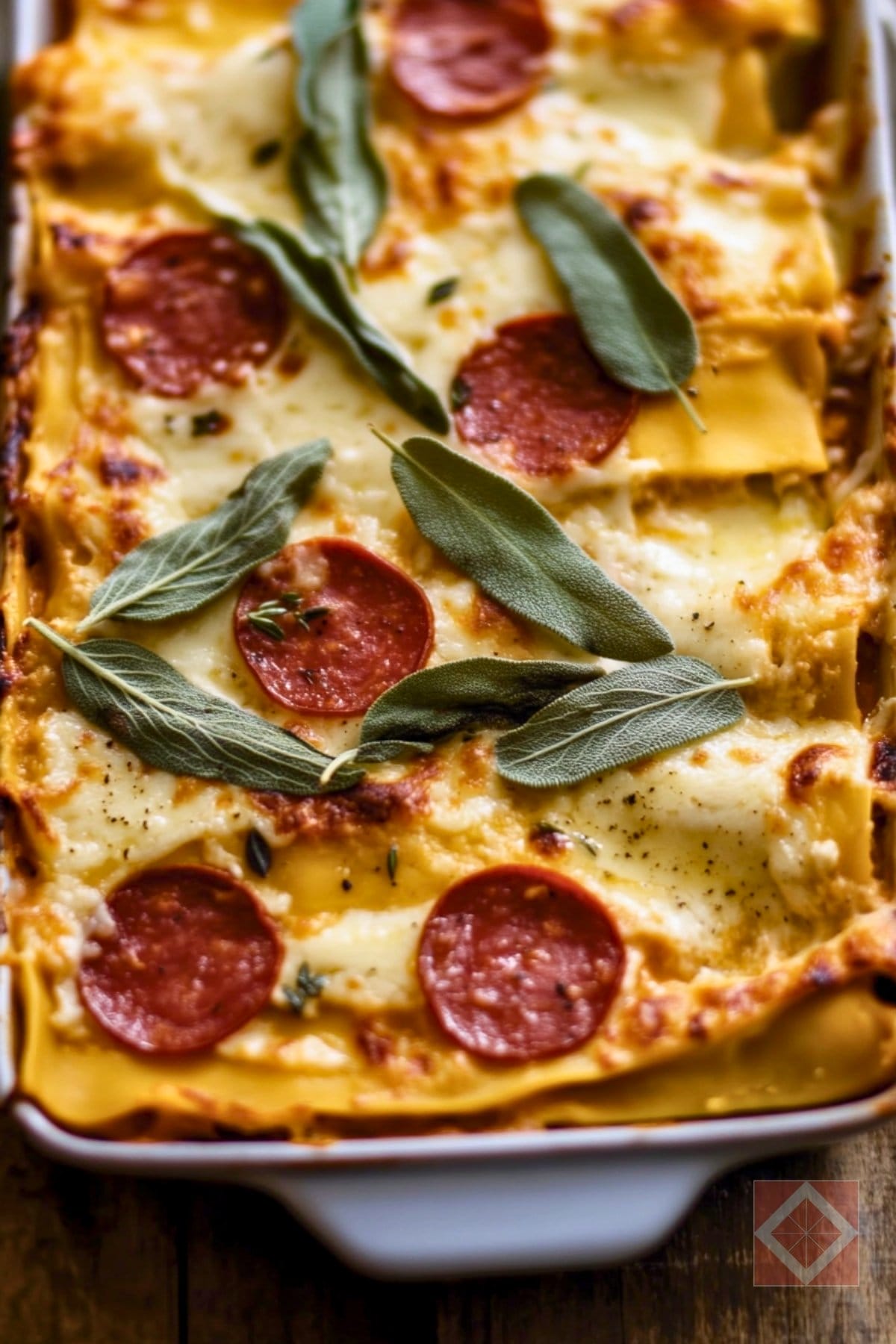 Warm & Creamy Pumpkin Lasagna with Sage & Fontina 2 Warm & Creamy Pumpkin Lasagna with Sage & Fontina - Pumpkin and Sage Lasagna pin 1 midia