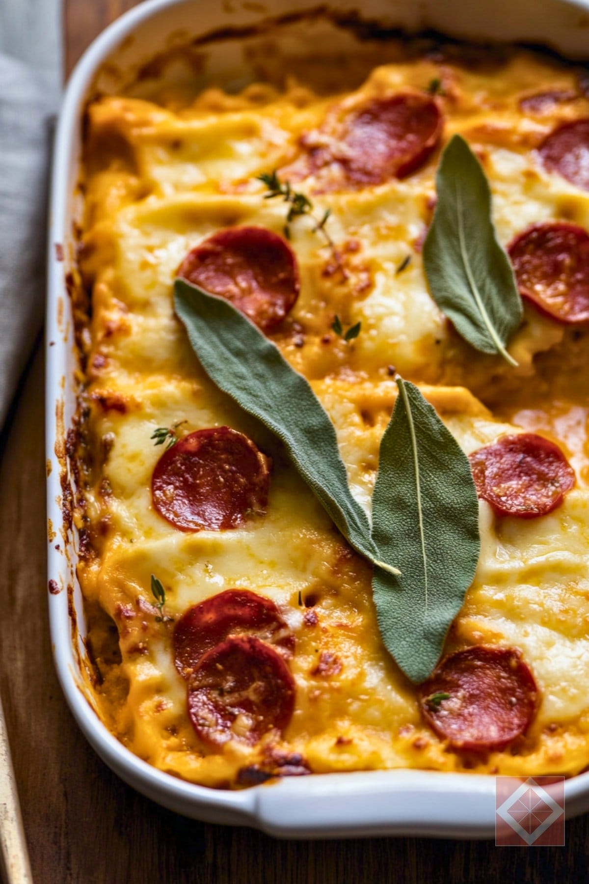 Warm & Creamy Pumpkin Lasagna with Sage & Fontina 4 Warm & Creamy Pumpkin Lasagna with Sage & Fontina - Pumpkin and Sage Lasagna pin 3 midia