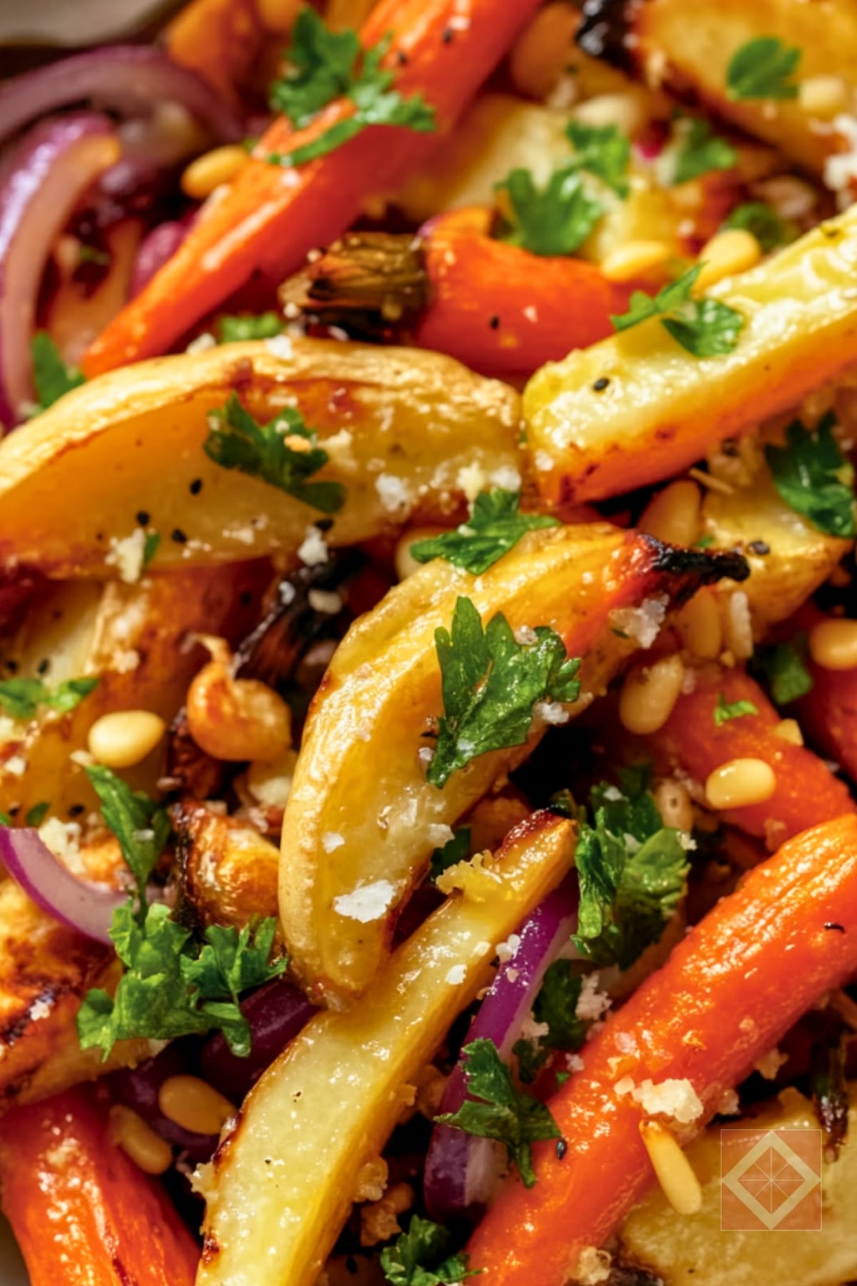 Healthy Lemon Tahini Vegetable Salad 4 Healthy Lemon Tahini Vegetable Salad - Roasted Carrot and Parsnip Salad with Lemon Tahini Dressing pin 3 midia