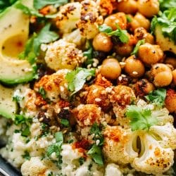 Healthy Dinner Salad with Cauliflower, Chickpeas & Tahini 4 Healthy Dinner Salad with Cauliflower, Chickpeas & Tahini - Roasted Cauliflower Salad with Chickpeas Tahini and Avocado midia