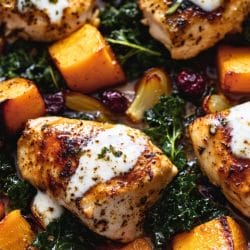 Easy Roasted Chicken Breasts with Butternut Squash & Kale One-Pot Recipe 5 Easy Roasted Chicken Breasts with Butternut Squash & Kale One-Pot Recipe - Roasted Chicken Breasts with Butternut Squash and Kale midia