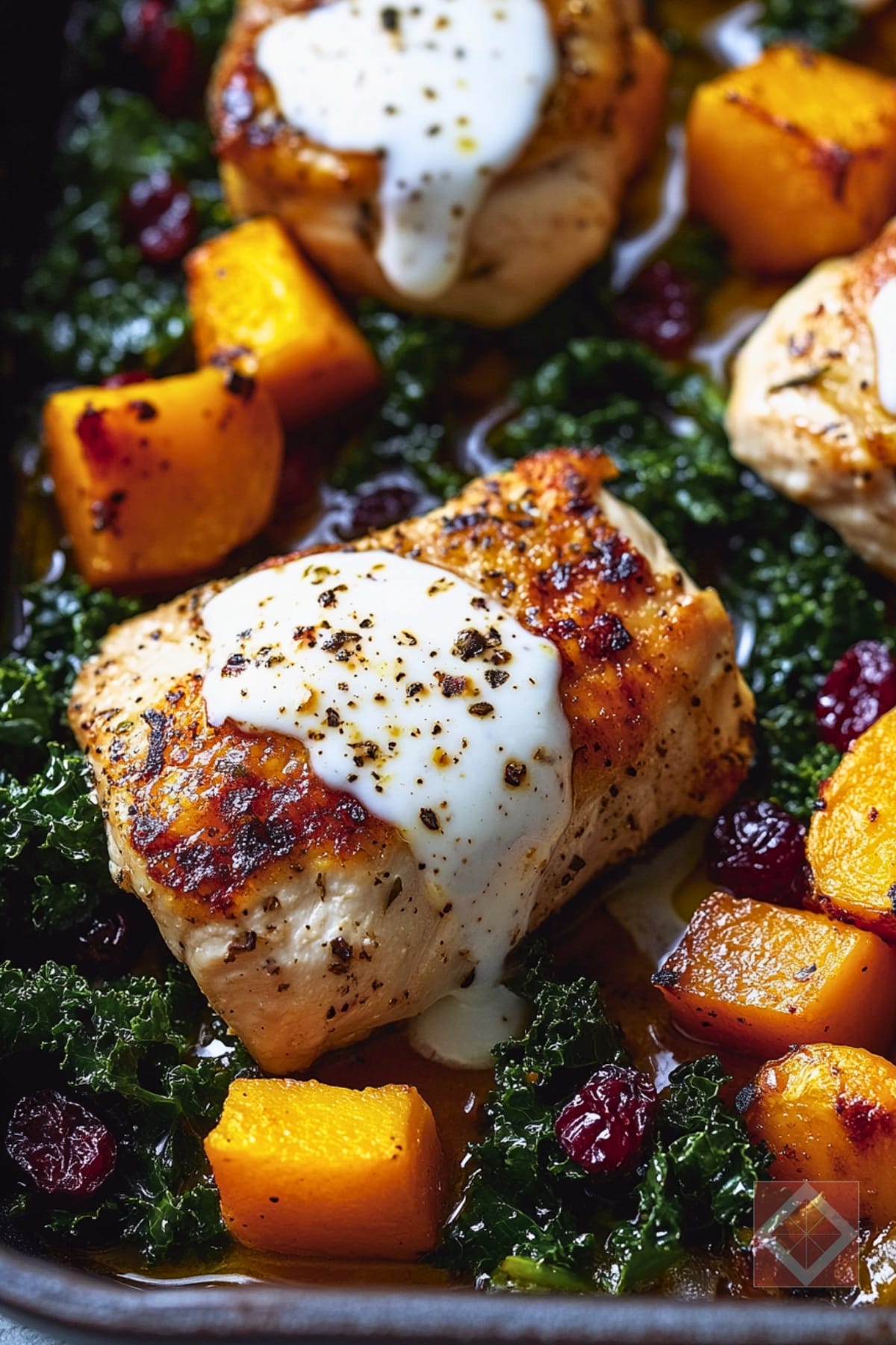 Easy Roasted Chicken Breasts with Butternut Squash & Kale One-Pot Recipe 3 Easy Roasted Chicken Breasts with Butternut Squash & Kale One-Pot Recipe - Roasted Chicken Breasts with Butternut Squash and Kale pin 1 midia