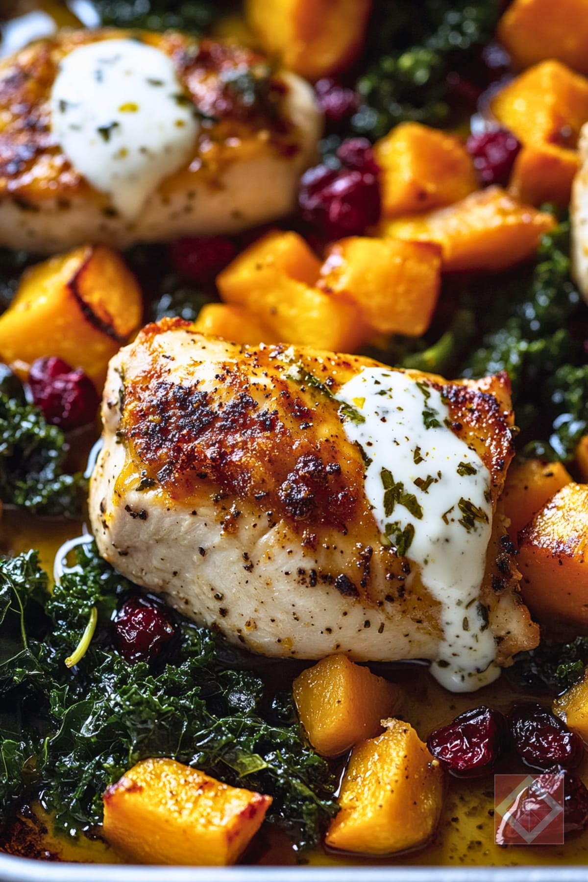 Easy Roasted Chicken Breasts with Butternut Squash & Kale One-Pot Recipe 4 Easy Roasted Chicken Breasts with Butternut Squash & Kale One-Pot Recipe - Roasted Chicken Breasts with Butternut Squash and Kale pin 2 midia