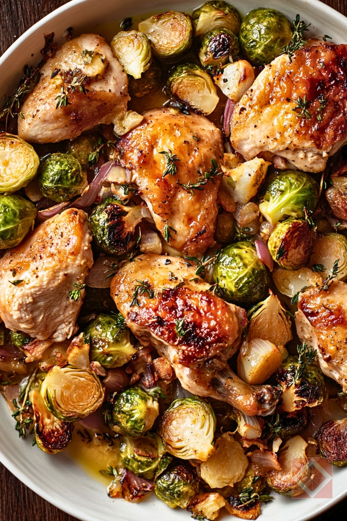 Best Roasted Chicken with Brussels Sprouts & Shallots One-Pot Recipe 3 Best Roasted Chicken with Brussels Sprouts & Shallots One-Pot Recipe - Roasted Chicken Parts with Brussels Sprouts and Shallots pin 1 midia