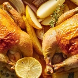 Two Roasted Chickens: A Time-Saving & Healthy Dinner Solution 6 Two Roasted Chickens: A Time-Saving & Healthy Dinner Solution - Roasted Chicken with Fennel Pear and Onion midia