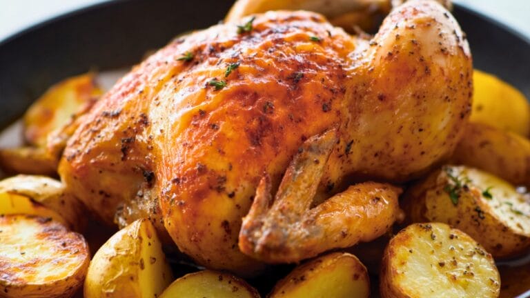 Easy Roasted Chicken with Potatoes One Pot-Recipe in a Skillet 9 Easy Roasted Chicken with Potatoes One Pot-Recipe in a Skillet - Roasted Chicken with Potatoes midia