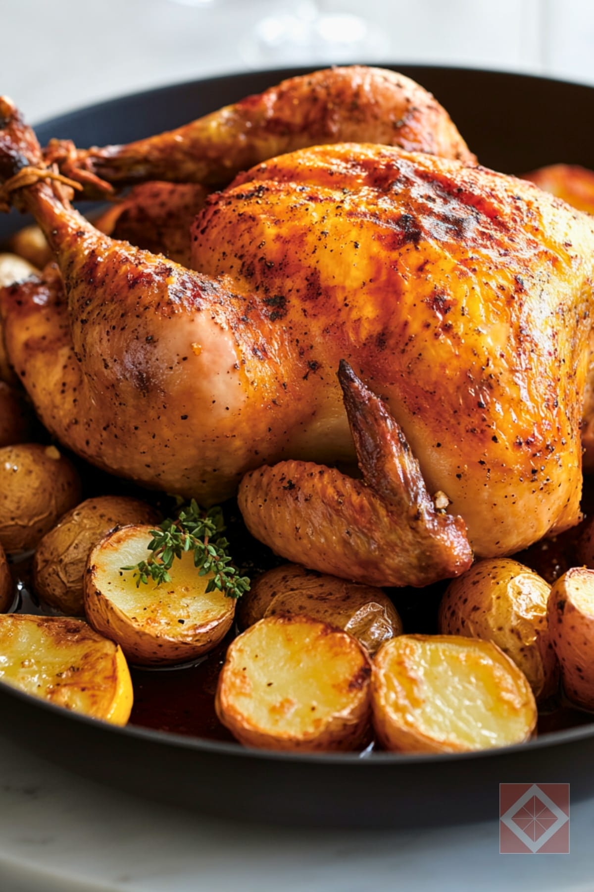 Easy Roasted Chicken with Potatoes One Pot-Recipe in a Skillet 4 Easy Roasted Chicken with Potatoes One Pot-Recipe in a Skillet - Roasted Chicken with Potatoes pin 2 midia