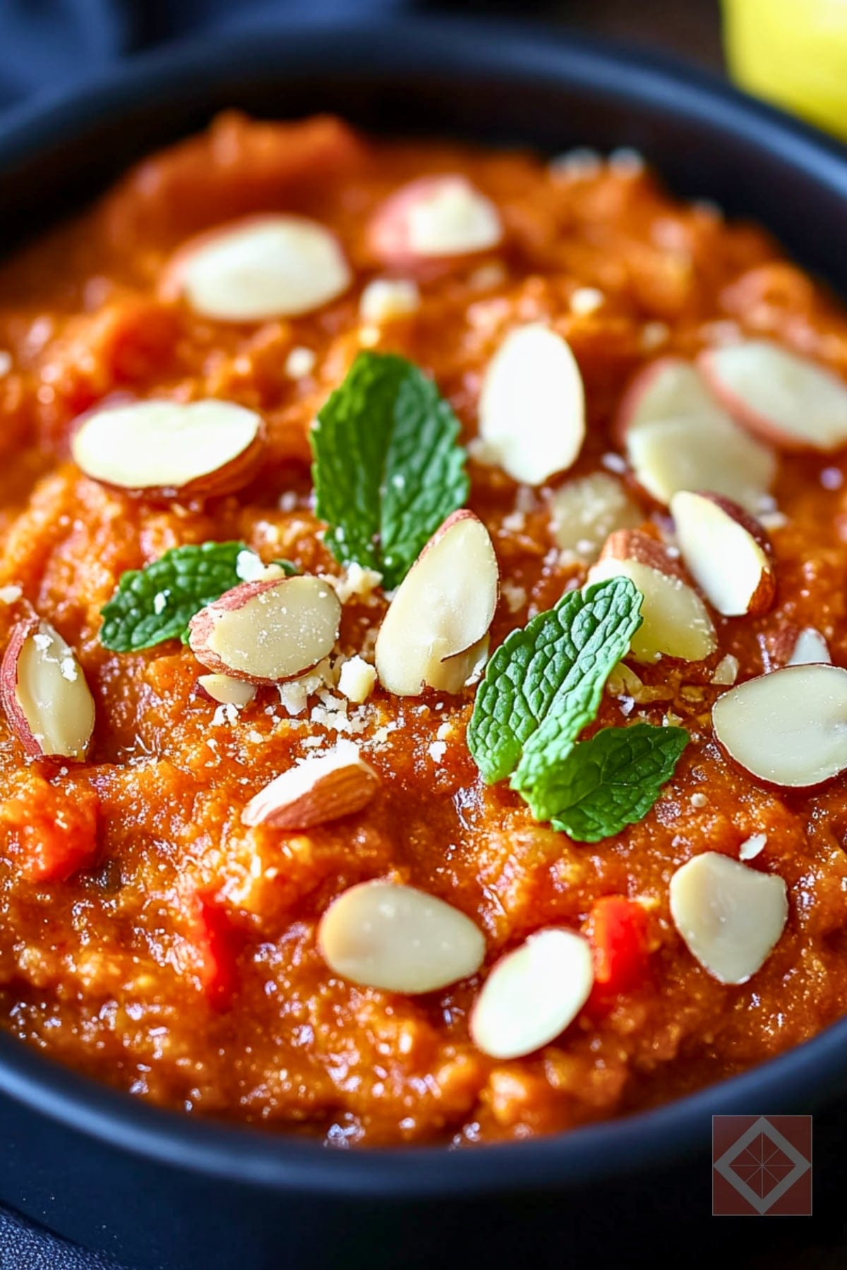 How to Make Romesco Sauce for an Anti-Inflammatory Diet 4 How to Make Romesco Sauce for an Anti-Inflammatory Diet - Romesco Recipe with Toasted Almonds and Mint pin 2 midia
