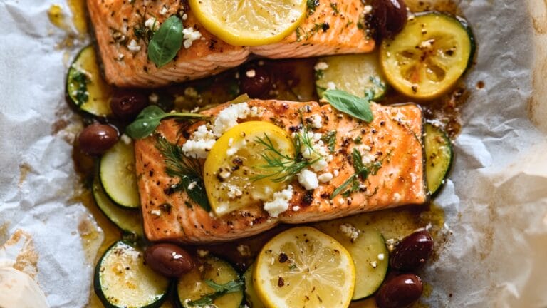 Mediterranean-Inspired Salmon & Zucchini in a Packet 3 Mediterranean-Inspired Salmon & Zucchini in a Packet - Salmon and Zucchini midia