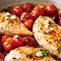 Easy Sautéed Chicken with Cherry Tomatoes & Feta One-Pot Recipe 5 Easy Sautéed Chicken with Cherry Tomatoes & Feta One-Pot Recipe - Sauteed Chicken with Cherry Tomatoes and Feta midia