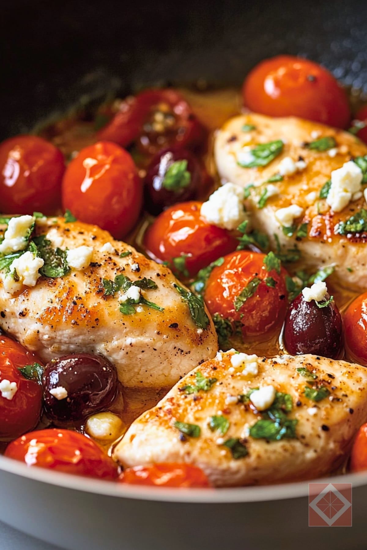 20 Flavor-Packed Poultry One-Pot Recipes That'll Save Your Weeknights 2 20 Flavor-Packed Poultry One-Pot Recipes That'll Save Your Weeknights - Sauteed Chicken with Cherry Tomatoes and Feta pin 1 midia