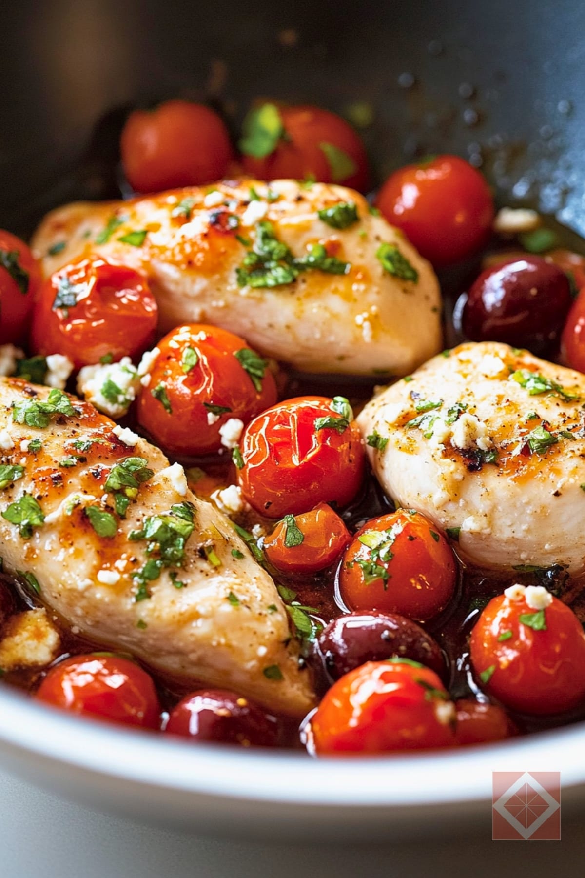 Easy Sautéed Chicken with Cherry Tomatoes & Feta One-Pot Recipe 4 Easy Sautéed Chicken with Cherry Tomatoes & Feta One-Pot Recipe - Sauteed Chicken with Cherry Tomatoes and Feta pin 2 midia