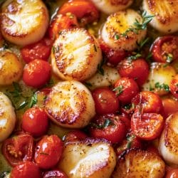 Mediterranean-Style Scallops with Burst Tomatoes 5 Mediterranean-Style Scallops with Burst Tomatoes - Scallops with Burst Tomatoes midia