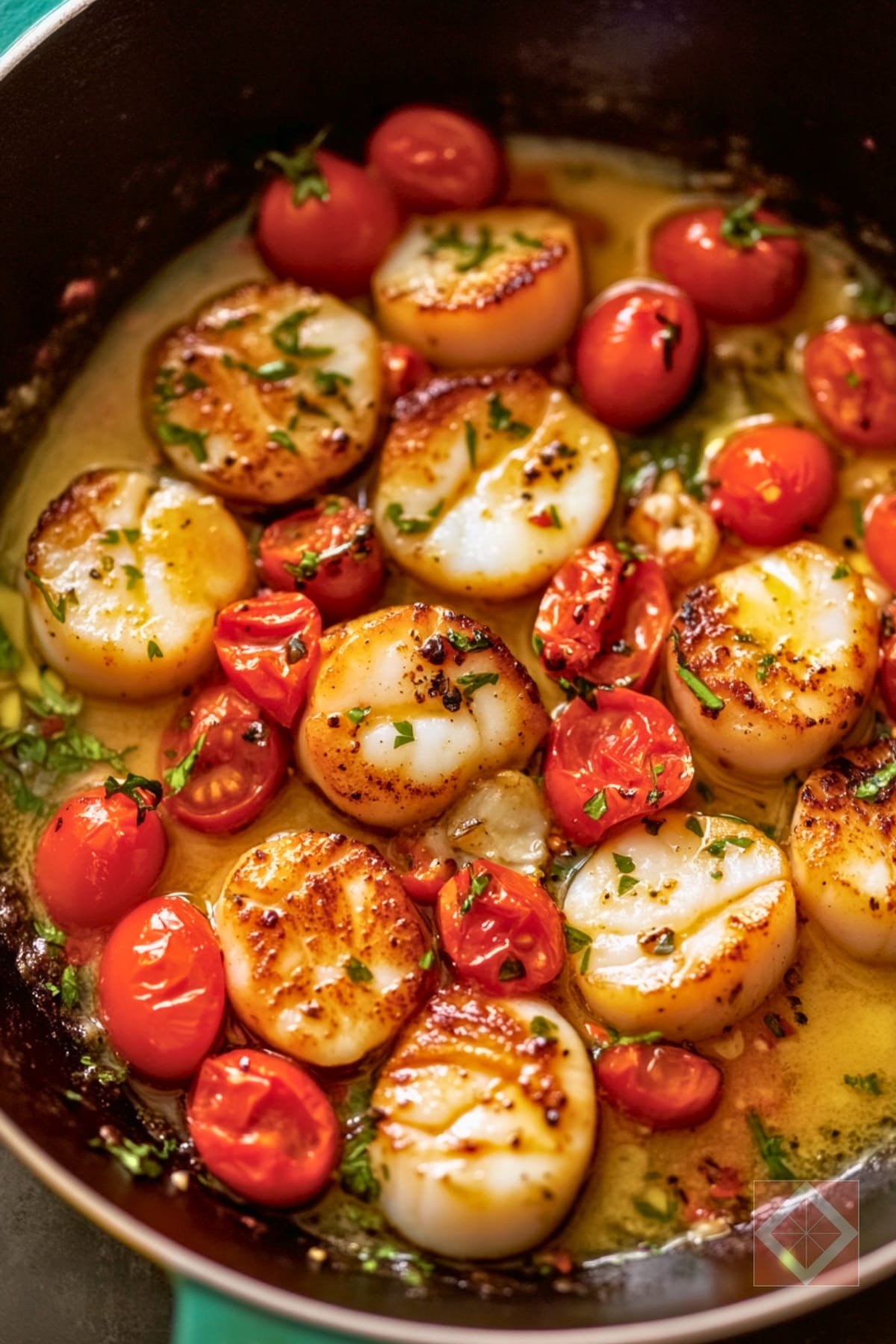 116 Easy Recipes for Effortless Cooking, from Brunch to Dinner to Dessert 105 116 Easy Recipes for Effortless Cooking, from Brunch to Dinner to Dessert - Scallops with Burst Tomatoes pin 1 midia