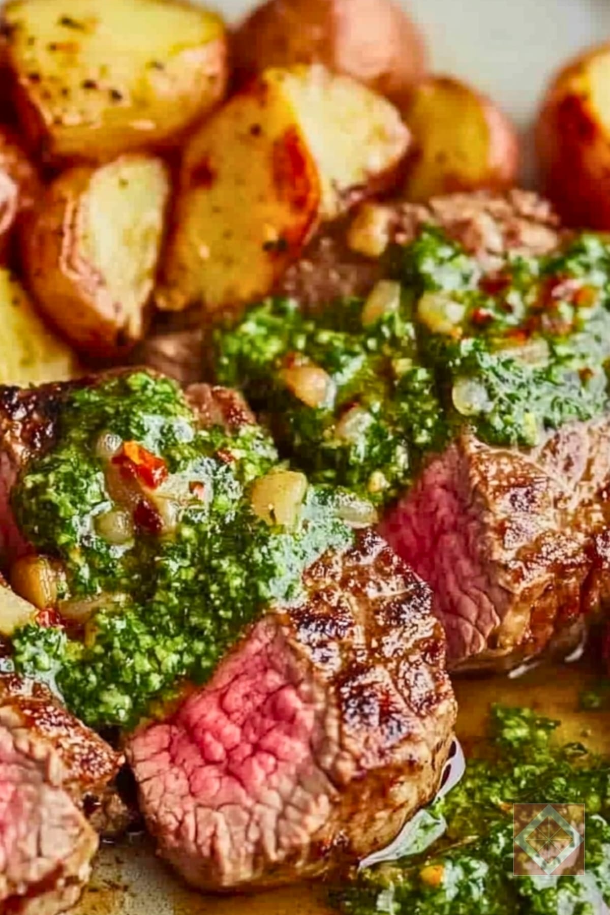 Best Seared Steaks with Crispy Potatoes & Herb Sauce One-Pot Recipe 3 Best Seared Steaks with Crispy Potatoes & Herb Sauce One-Pot Recipe - Seared Steaks with Crispy Potatoes and Herb Sauce pin 2 midia