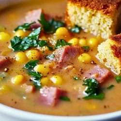 Warm Up Dinner with This Hearty Ham & Navy Bean Soup 5 Warm Up Dinner with This Hearty Ham & Navy Bean Soup - Southern Ham and Navy Bean Soup with Spicy Cornbread Croutons midia 1
