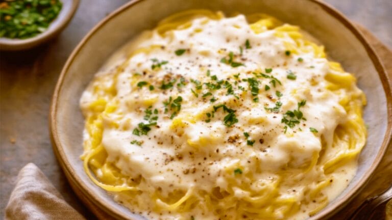 Healthy Alfredo Alternative: Spaghetti Squash Perfection 2 Healthy Alfredo Alternative: Spaghetti Squash Perfection - Spaghetti Squash midia