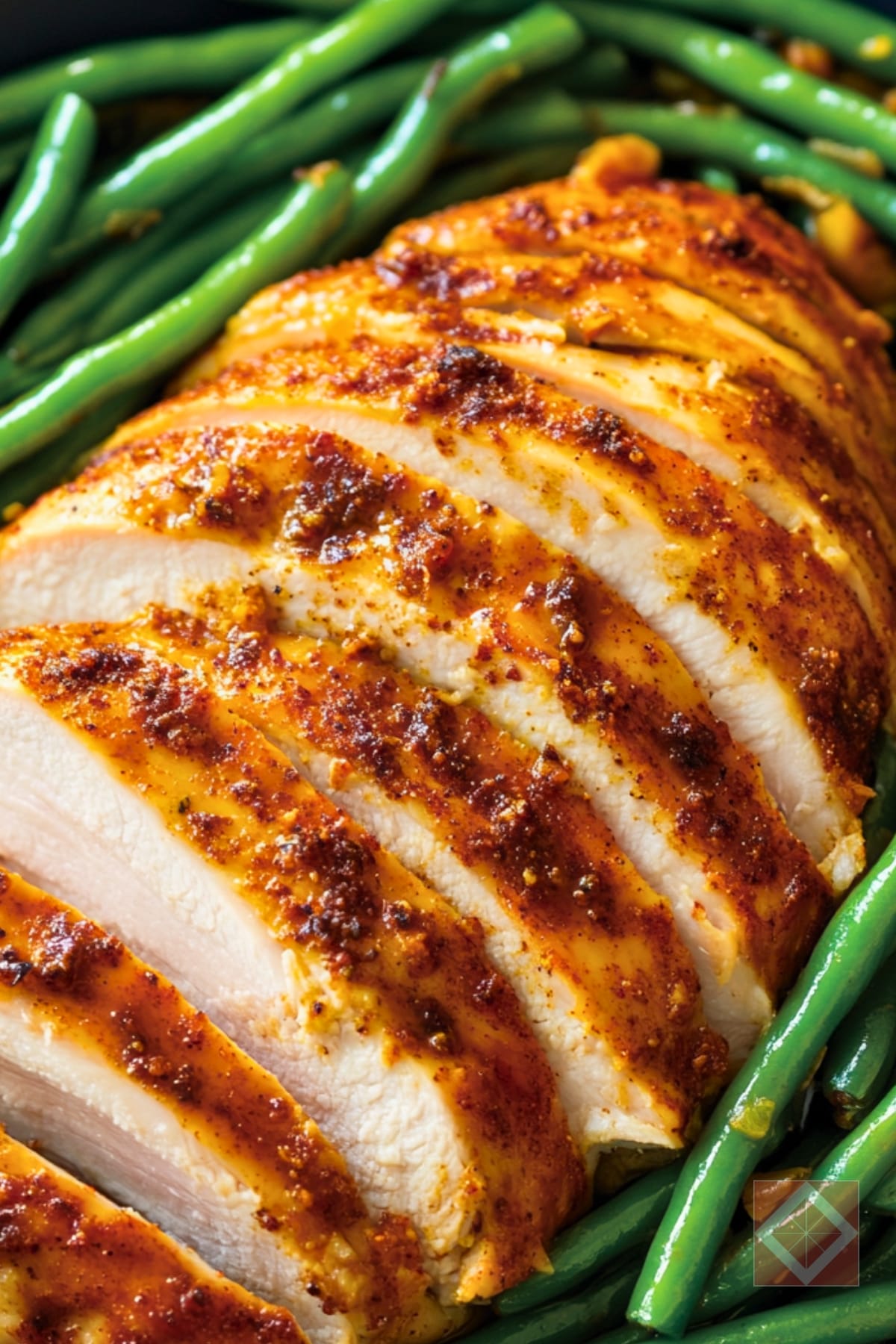 20 Flavor-Packed Poultry One-Pot Recipes That'll Save Your Weeknights 21 20 Flavor-Packed Poultry One-Pot Recipes That'll Save Your Weeknights - Spice Rubbed Turkey Breast with Green Beans pin 1 midia