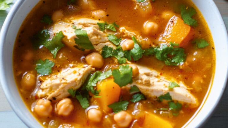 Easy Spiced Chicken Soup with Squash & Chickpeas One Pot Recipe 4 Easy Spiced Chicken Soup with Squash & Chickpeas One Pot Recipe - Spiced Chicken Soup with Squash and Chickpeas One Pot midia