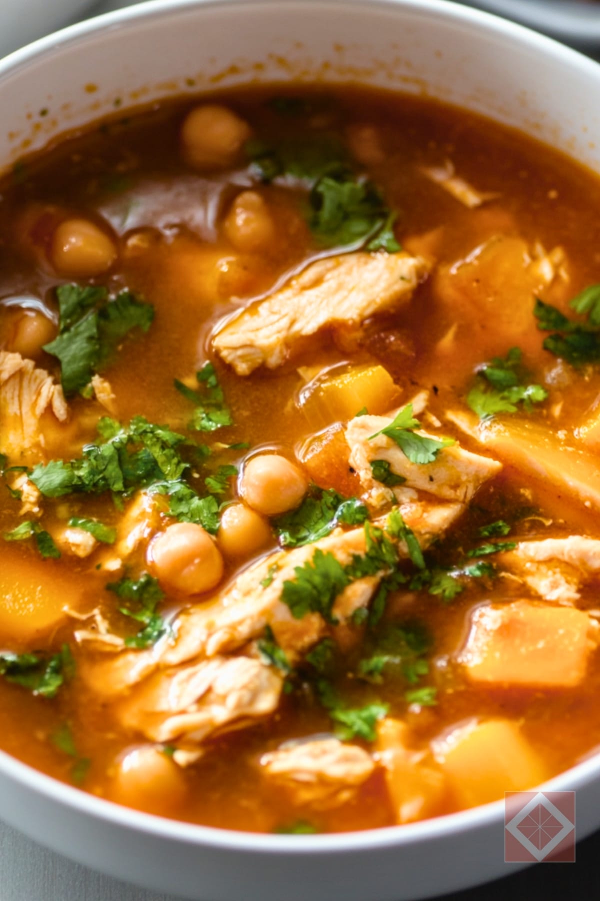 Easy Spiced Chicken Soup with Squash & Chickpeas One Pot Recipe 5 Easy Spiced Chicken Soup with Squash & Chickpeas One Pot Recipe - Spiced Chicken Soup with Squash and Chickpeas One Pot pin 2 midia