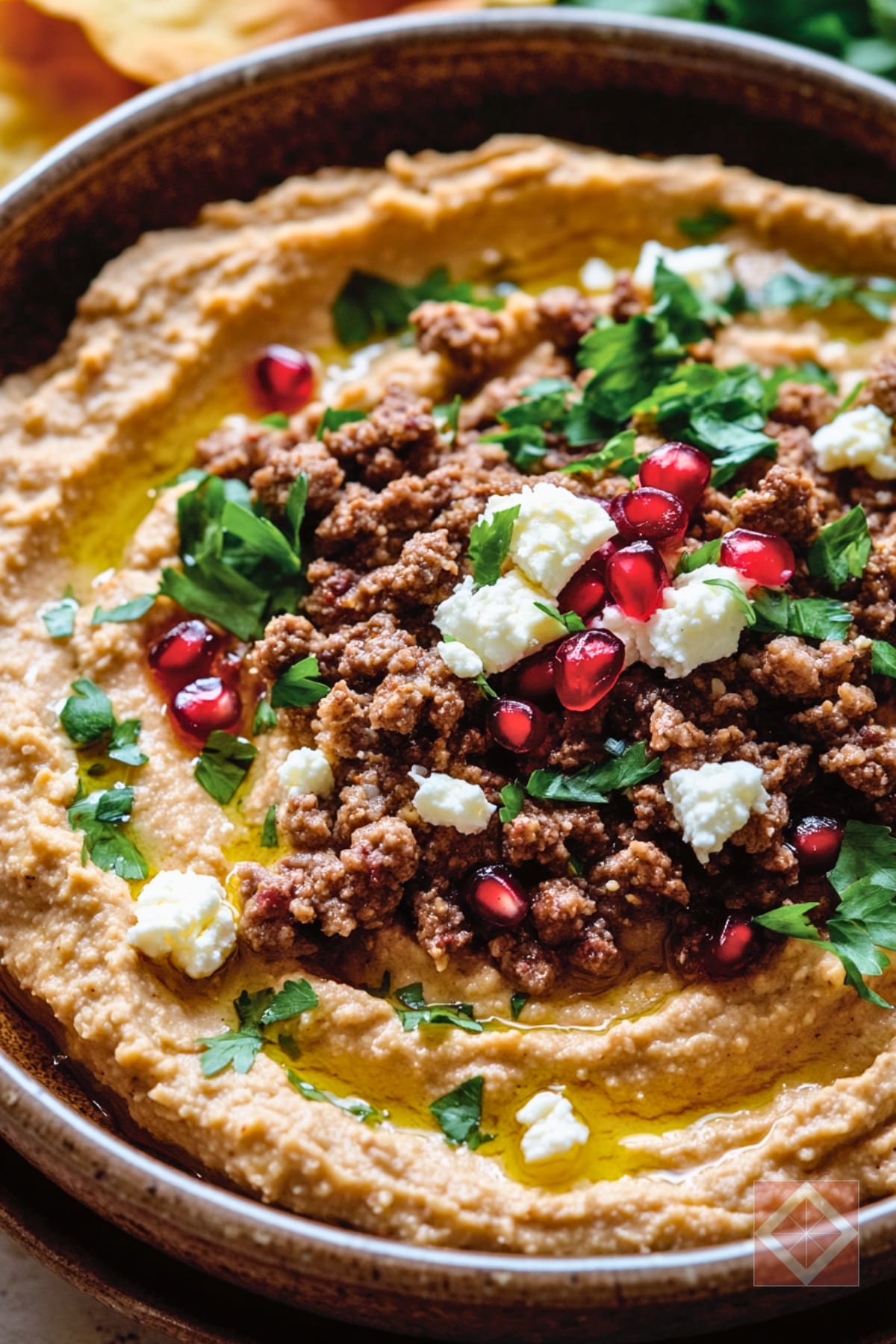 Spiced Lamb Hummus: Perfect for Dips, Meals & More 3 Spiced Lamb Hummus: Perfect for Dips, Meals & More - Spiced Lamb Hummus pin 2 midia