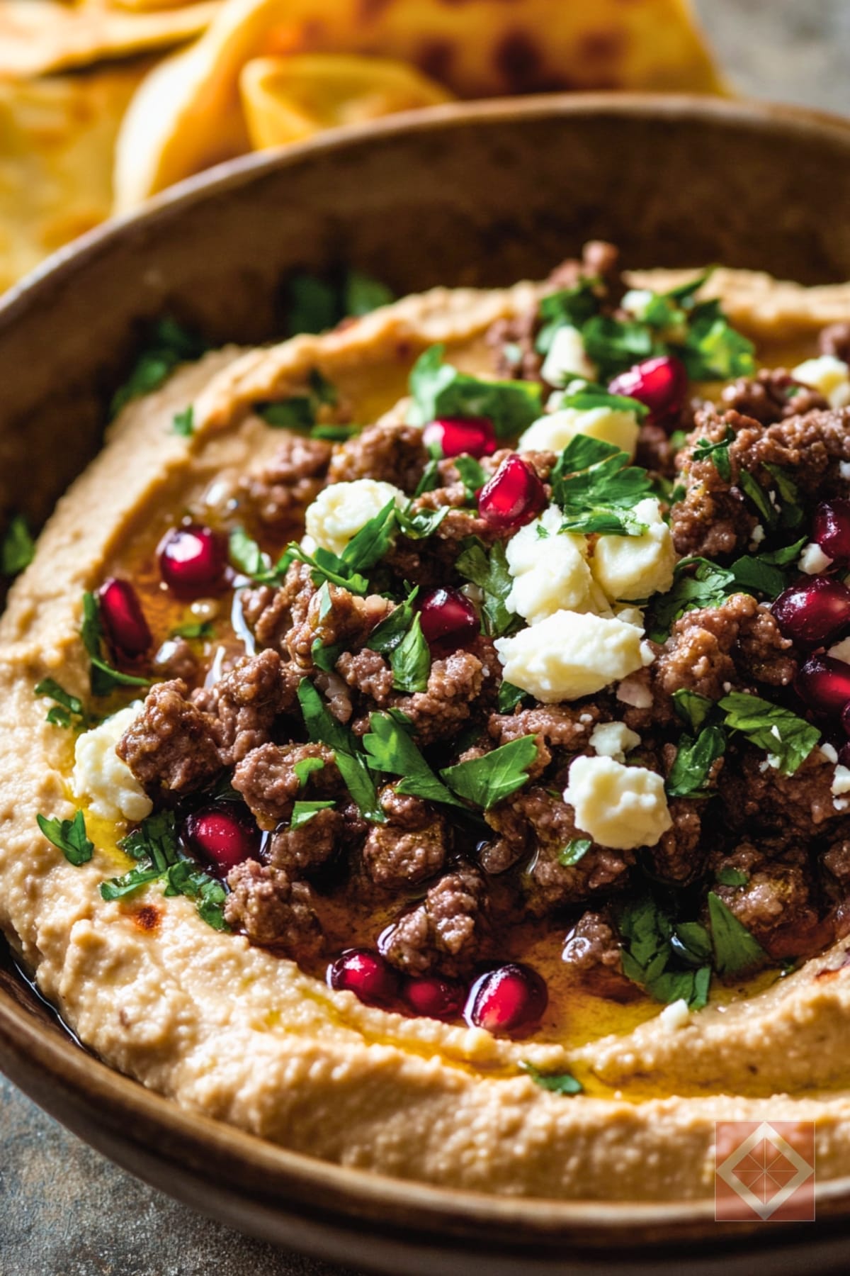 Spiced Lamb Hummus: Perfect for Dips, Meals & More 4 Spiced Lamb Hummus: Perfect for Dips, Meals & More - Spiced Lamb Hummus pin 3 midia
