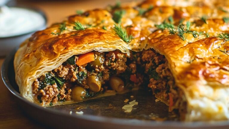 Flaky Spiced Lamb Pie with Fresh Herbs & Olives 6 Flaky Spiced Lamb Pie with Fresh Herbs & Olives - Spiced Lamb Pie midia