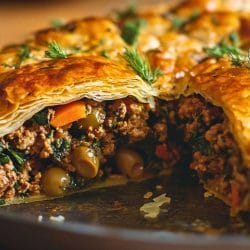 Flaky Spiced Lamb Pie with Fresh Herbs & Olives 5 Flaky Spiced Lamb Pie with Fresh Herbs & Olives - Spiced Lamb Pie midia