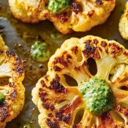 Crispy Cauliflower Steaks with Creamy Tahini Drizzle 5 Crispy Cauliflower Steaks with Creamy Tahini Drizzle - Spicy Roasted Cauliflower Steaks with Green Tahini midia