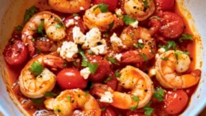 Spicy Tomato Shrimp with a Creamy Feta Twist 1 Spicy Tomato Shrimp with a Creamy Feta Twist - Spicy Shrimp with Tomatoes and Feta midia