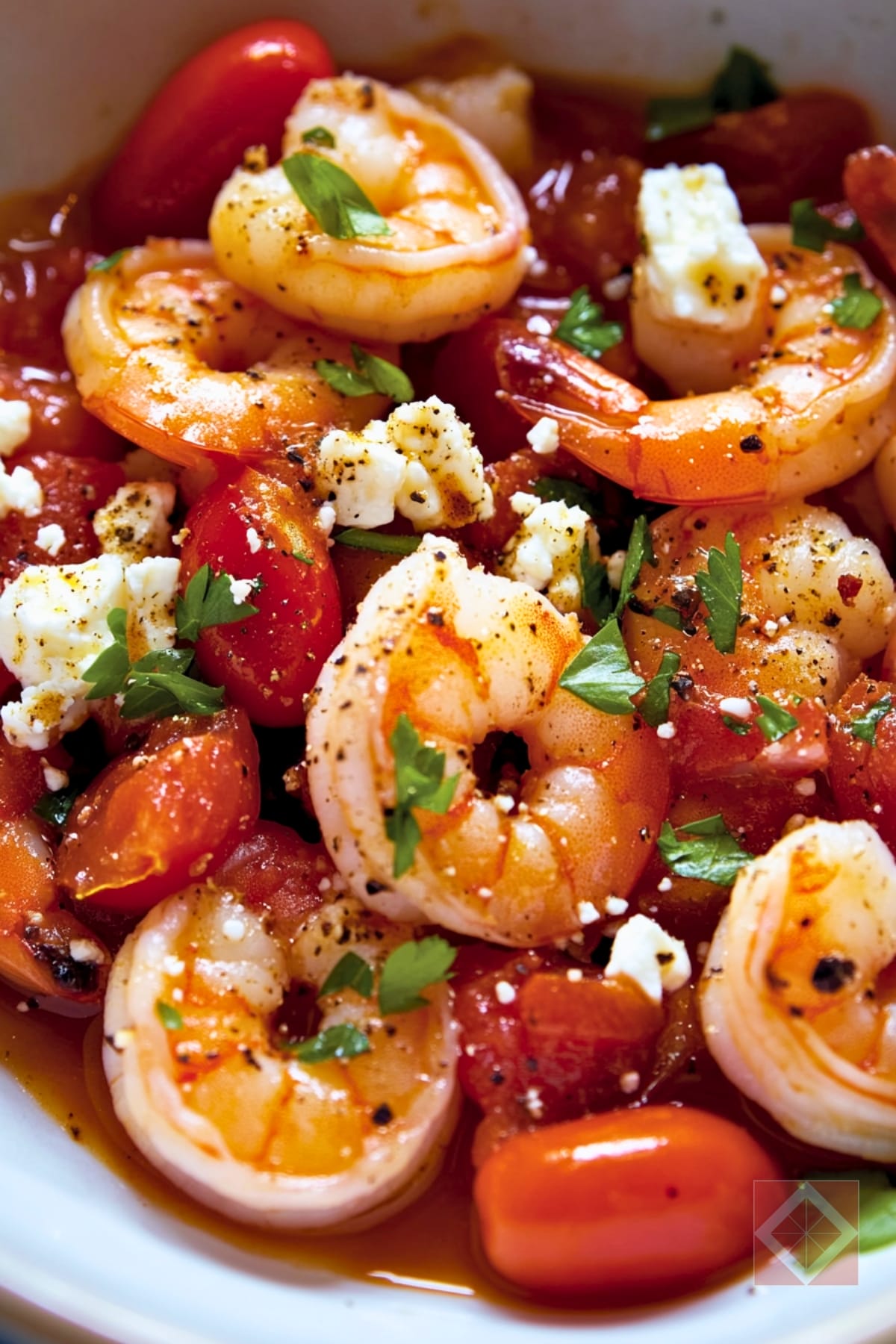 Spicy Tomato Shrimp with a Creamy Feta Twist 4 Spicy Tomato Shrimp with a Creamy Feta Twist - Spicy Shrimp with Tomatoes and Feta pin 2 midia
