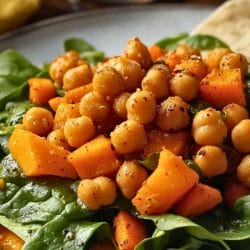 Hearty Spinach Salad with Roasted Chickpeas & Veggies 5 Hearty Spinach Salad with Roasted Chickpeas & Veggies - Spinach Salad with Roasted Chickpeas and Veggies midia
